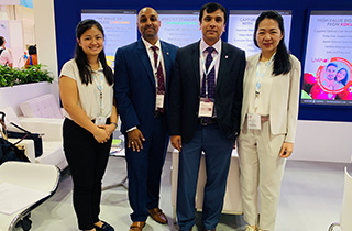 With customers visiting our stall - VitaFoods Asia 2019 